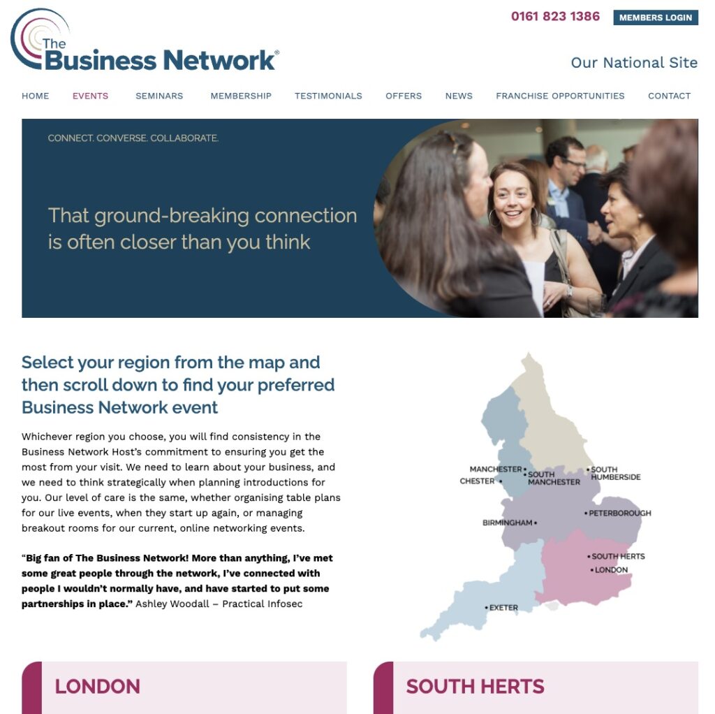 Events page